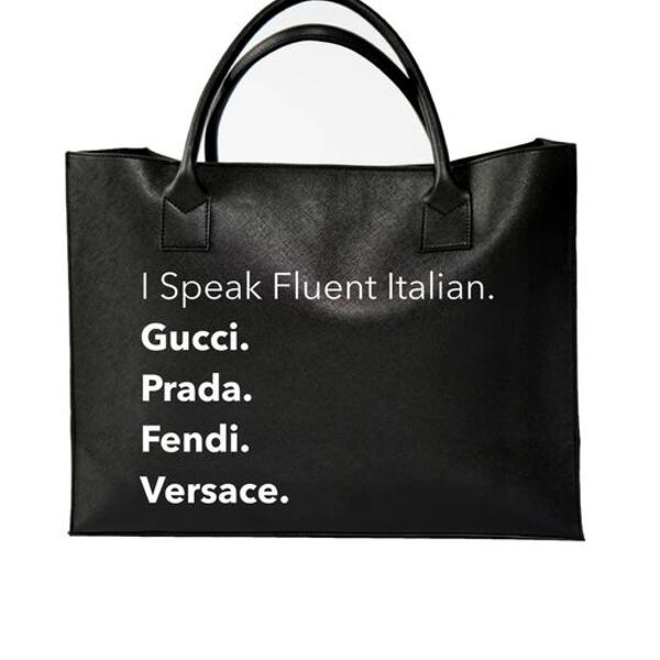 The Make Her Power Moves Tote - Italian Black Thumbnail